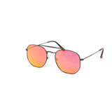 12 Pack: Hexagonal Aviator Color Mirror Wholesale Sunglasses
