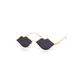 12 Pack: Retro Metal Lips Kiss Wholesale Sunglasses