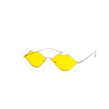 12 Pack: Retro Metal Color Lips Kiss Wholesale Sunglasses
