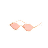 12 Pack: Retro Metal Color Lips Kiss Wholesale Sunglasses
