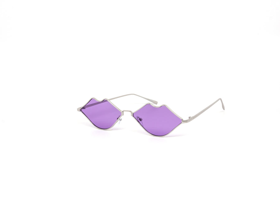 12 Pack: Retro Metal Color Lips Kiss Wholesale Sunglasses