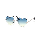 12 Pack: Rimless Ripple Heart Sunglasses
