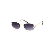 12 Pack: Eccentric Rimless Metal Gradient Wholesale Sunglasses