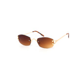 12 Pack: Eccentric Rimless Metal Gradient Wholesale Sunglasses
