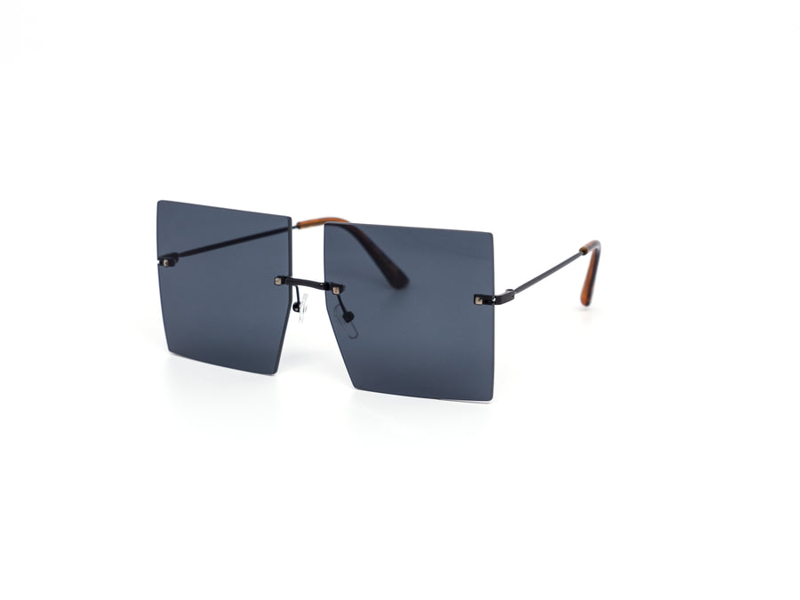 12 Pack: Oversized Rimless Square Wire Wholesale Sunglasses