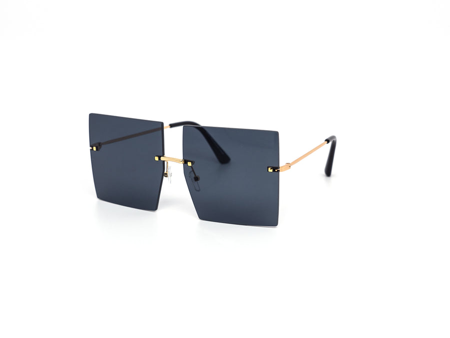 12 Pack: Oversized Rimless Square Wire Wholesale Sunglasses