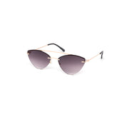 12 Pack: Elegant Rimless Cat Aviator Wholesale Sunglasses