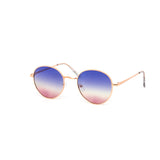 12 Pack: Classy Duotone Round Metal Wholesale Sunglasses