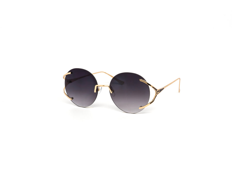 12 Pack: Luxurious Rimless Round Gradient Wholesale Sunglasses
