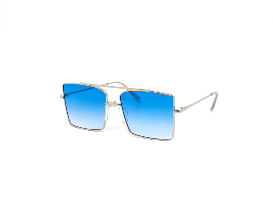 12 Pack: Elegant Gradient Metal Square Aviator Wholesale Sunglasses