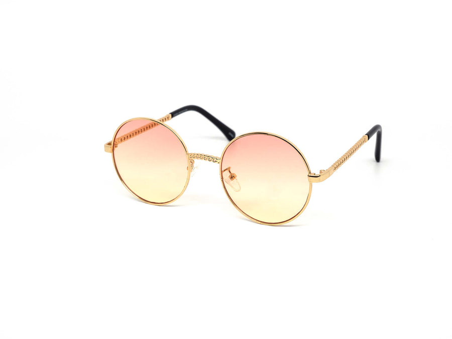 12 Pack: Chic Circle Metal Chainlink Wholesale Sunglasses