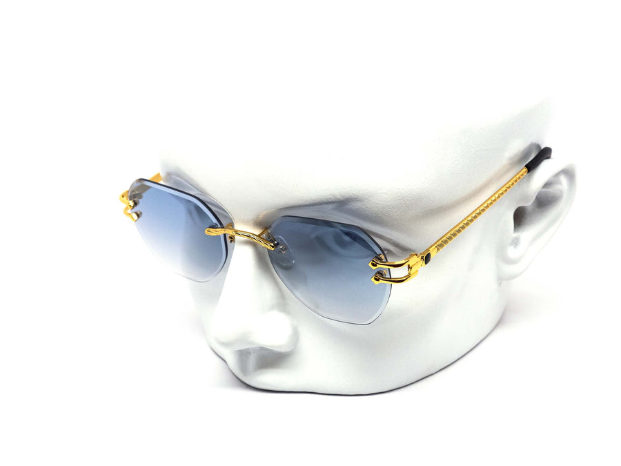 12 Pack: Rimless Miter-cut Hexagon Metal Wholesale Sunglasses