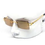 12 Pack: Chic Miter-cut Square Gold Gradient Wholesale Sunglasses