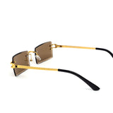 12 Pack: Chic Miter-cut Square Gold Gradient Wholesale Sunglasses
