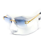 12 Pack: Chic Miter-cut Square Gold Gradient Wholesale Sunglasses