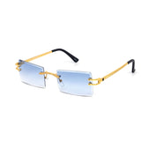 12 Pack: Chic Miter-cut Square Gold Gradient Wholesale Sunglasses
