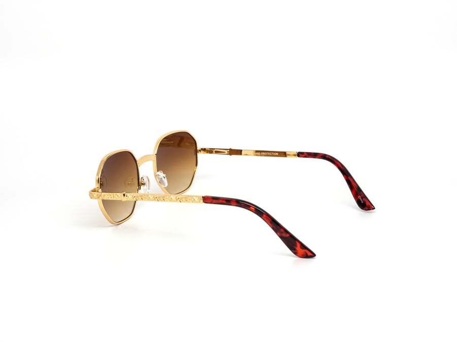 12 Pack: Gold Nugget Octagonal Gradient Wholesale Sunglasses