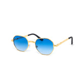 12 Pack: Gold Nugget Octagonal Gradient Wholesale Sunglasses