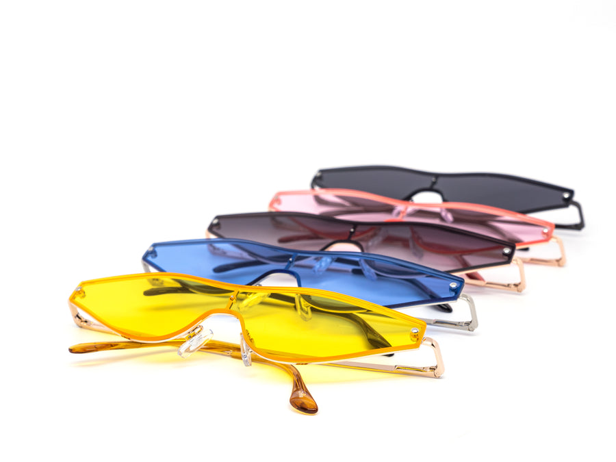 12 Pack: Slim Uni-vision Color Wholesale Sunglasses