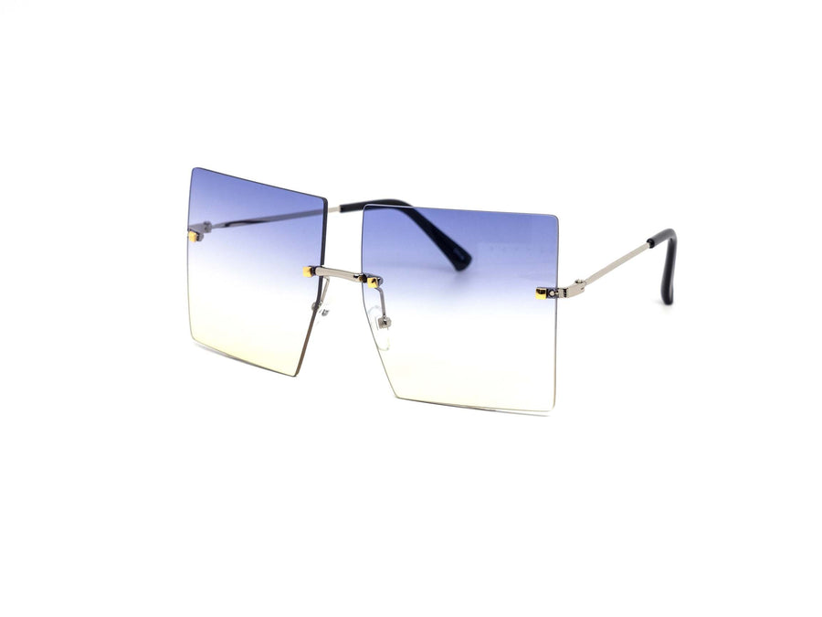 12 Pack: Oversized Square Rimless Duo-tone Gradient Wholesale Sunglasses