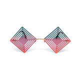 12 Pack: Hypnotic Diamond Cutout Mirror Wholesale Sunglasses