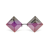 12 Pack: Hypnotic Diamond Cutout Mirror Wholesale Sunglasses