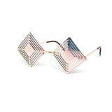 12 Pack: Hypnotic Diamond Cutout Mirror Wholesale Sunglasses