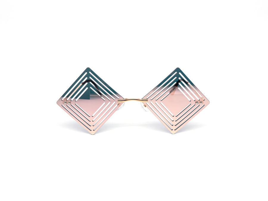 12 Pack: Hypnotic Diamond Cutout Mirror Wholesale Sunglasses