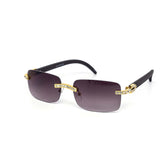12 Pack: Rimless Rectangular Rhinestone Wholesale Sunglasses