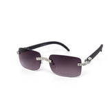 12 Pack: Rimless Rectangular Rhinestone Wholesale Sunglasses