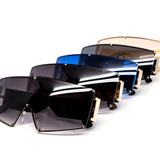 12 Pack: Oversized Rimless Uni-Shield Gradient Wholesale Sunglasses