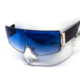 12 Pack: Oversized Rimless Uni-Shield Gradient Wholesale Sunglasses