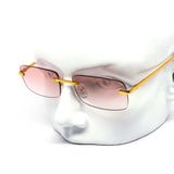 12 Pack: Sleek Rimless Rectangular Gradient Wholesale Sunglasses