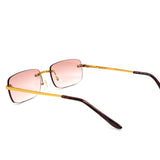 12 Pack: Sleek Rimless Rectangular Gradient Wholesale Sunglasses