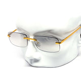 12 Pack: Sleek Rimless Rectangular Gradient Wholesale Sunglasses