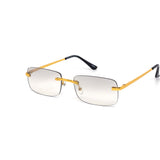 12 Pack: Sleek Rimless Rectangular Gradient Wholesale Sunglasses