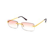 12 Pack: Sleek Rimless Rectangular Gradient Wholesale Sunglasses