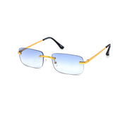 12 Pack: Sleek Rimless Rectangular Gradient Wholesale Sunglasses