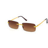 12 Pack: Sleek Rimless Rectangular Gradient Wholesale Sunglasses