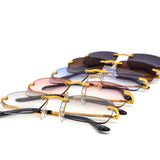 12 Pack: Sleek Rimless Rectangular Gradient Wholesale Sunglasses