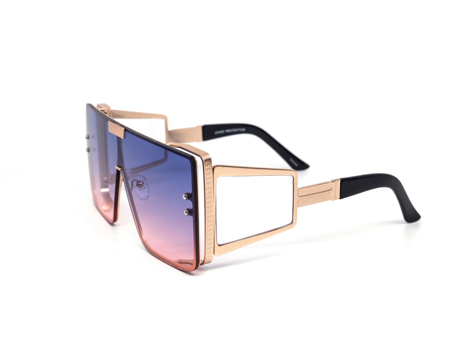 12 Pack: Premium Oversized Rimless Aviator Gradient Wholesale Sunglasses