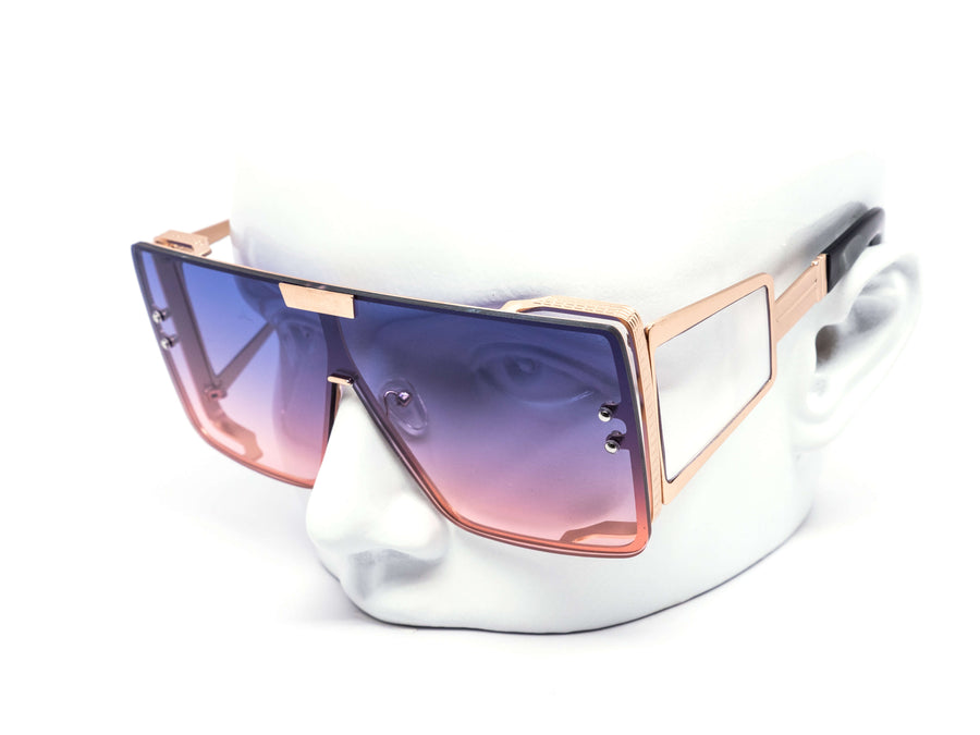 12 Pack: Premium Oversized Rimless Aviator Gradient Wholesale Sunglasses