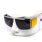 12 Pack: Oversized Metallic Blinker Square Wholesale Sunglasses