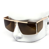12 Pack: Oversized Metallic Blinker Square Wholesale Sunglasses