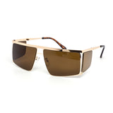 12 Pack: Oversized Metallic Blinker Square Wholesale Sunglasses