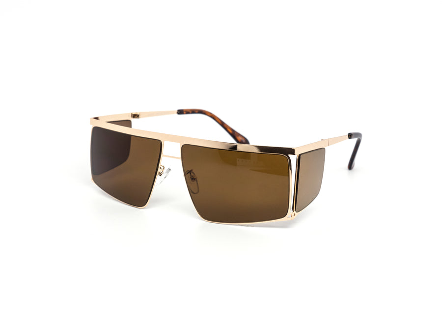 12 Pack: Oversized Metallic Blinker Square Wholesale Sunglasses