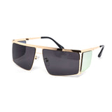 12 Pack: Oversized Metallic Blinker Square Wholesale Sunglasses