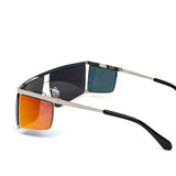 12 Pack: Oversized Metallic Blinker Square Wholesale Sunglasses