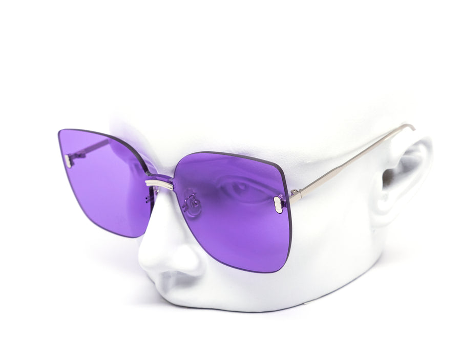12 Pack: Minimalistic Oversized Rimless Cateye Wholesale Sunglasses