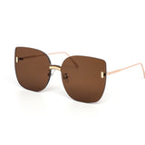 12 Pack: Minimalistic Oversized Rimless Cateye Wholesale Sunglasses